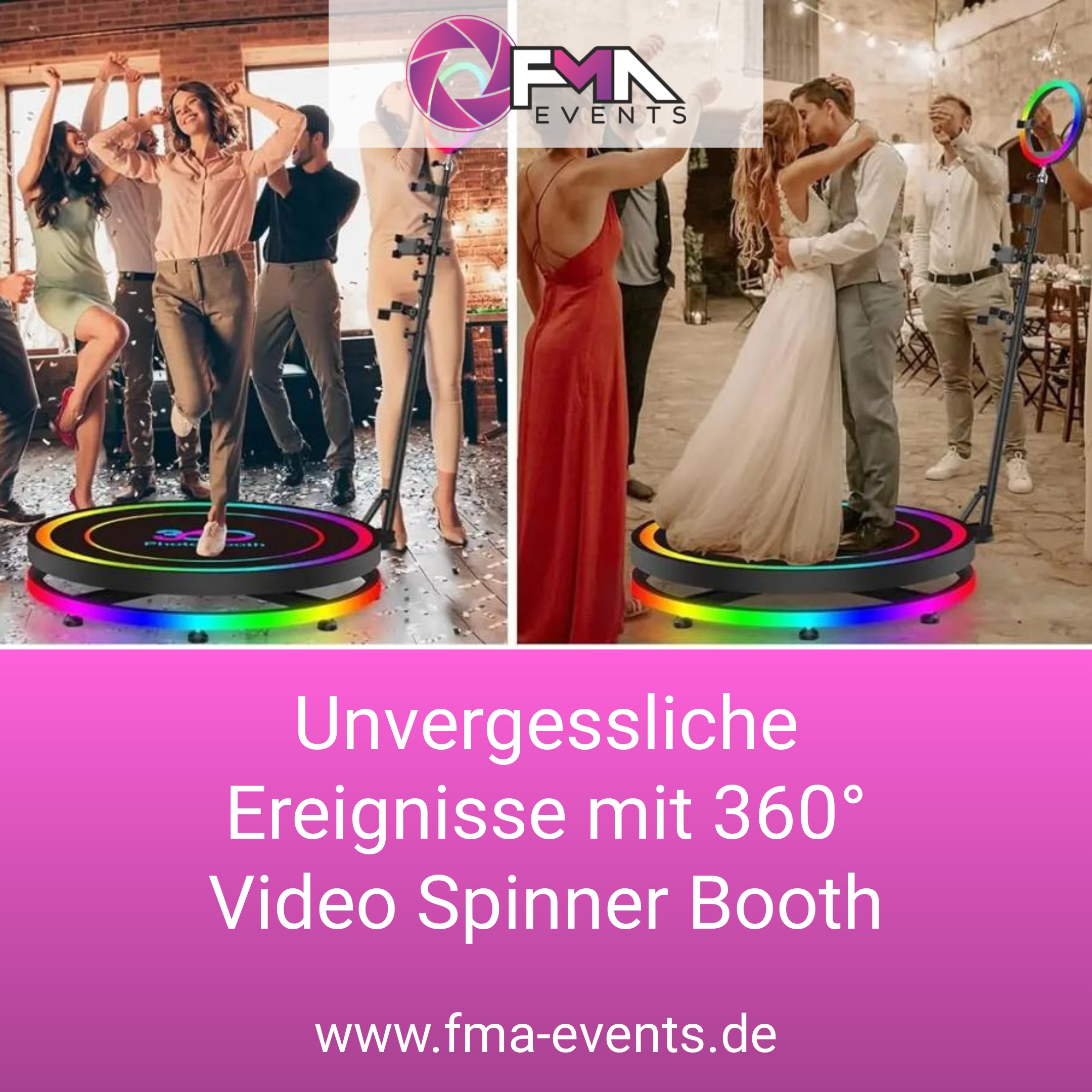 360° Grad Video- Photobox Spinner Booth mieten für Events in Herzogenaurach